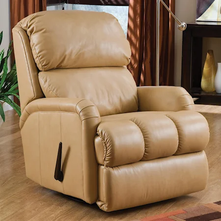 Casual Swivel Recliner with Bustle Back